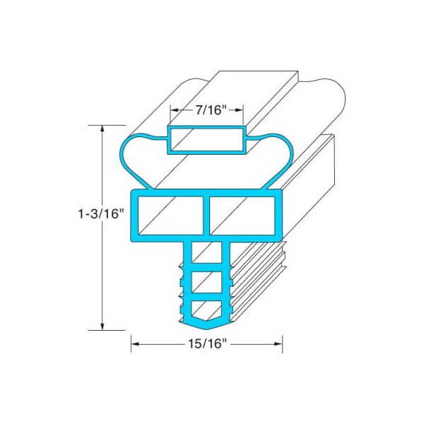Allpoints 741284 Door Gasket 10 3/8" X 21 7/8" For Randell